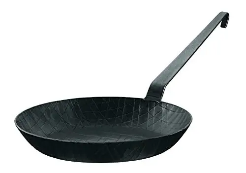 Produktbild: RÖSLE Bratpfanne Schmiedeeisern Serie 1888, Hochwertige, mit hohem Rand für knusprige Bratkatoffeln und kurzgebratenes Fleisch, Grill- und Induktionsgeeignet, hoch 28 cm, Schwarz