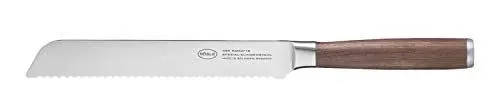 Produktbild: RÖSLE Brotmesser Masterclass 20 cm - Hochwertiges Brot Messer mit Wellenschliff, Küchenmesser für Brot, Brötchen und Baguette, ein scharfes Schneidemesser mit ergonomischem Griff aus Walnussholz