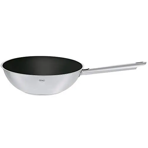 Produktbild: RÖSLE ELEGANCE Wokpfanne, Hochwertiger Edelstahlwok mit robuster Keramikversieglung ProCera, 28 cm, Edelstahl 18/10, induktionsgeeignet, Silberfarben