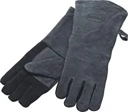 Produktbild: RÖSLE Grillhandschuhe, Hochwertige Lederhandschuhe zum Schutz vor Verbrennungen, Leder, Universalgröße 24/XL, grau/schwarz