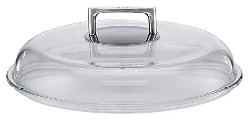 Produktbild: RÖSLE SILENCE Borosilikat Glasdeckel, Hochwertiger Pfannendeckel mit Griff aus Edelstahl 18/10, 28 cm, Temperaturbeständigkeit bis 260 °C, Spülmaschinengeeignet