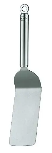 Produktbild: RÖSLE Sandwich-Palette gekröpft, Hochwertiger Edelstahlwender mit Rundgriff und Aufhängeöse, Edelstahl 18/10, 32 cm, Silber, Silberfarben