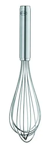Produktbild: RÖSLE Schneebesen Classic, hochwertiges Rührgerät mit stabilem Rundgriff, Gastronomie, Edelstahl 18/10, spülmaschinengeeignet, Länge 30 cm, Silberfarben