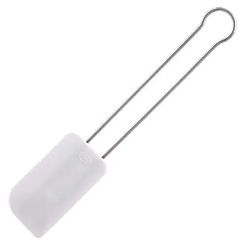 Produktbild: RÖSLE Teigschaber, Hochwertiger Teigspachtel als Back- und Kochhelfer, strapazierfähiges Silikon, weiß, 26 cm, Edelstahl 18/10, -30°C bis +200°C, Spülmaschinengeeignet