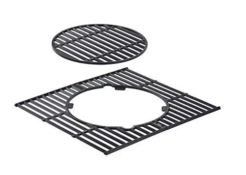 Produktbild: RÖSLE VARIO+ Grillrost, Hochwertiger Grillrost aus emailliertem Gusseisen für VARIO-Einsätze, passend zu RÖSLE VIDERO G2/G4/G6 ab Modelljahr 2021, Schwarz