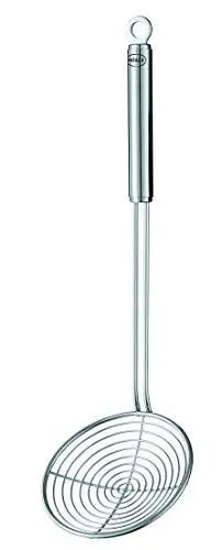 Produktbild: Rösle Seihlöffel, Hochwertiger Abseihlöffel mit Rundgriff, 14 cm, Edelstahl 18/10, Spülmaschinengeeignet, Silberfarben, Silber