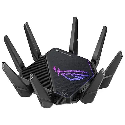 Produktbild: ROG Rapture GT-AX11000 Pro Tri-Band WLAN Gaming kombinierbarer Router (Tethering als 4G und 5G Router-Ersatz, WiFi 6, 2,5G-Port, 10G-Port, ASUS RangeBoost Plus, 5,9 GHz, Ai Mesh)