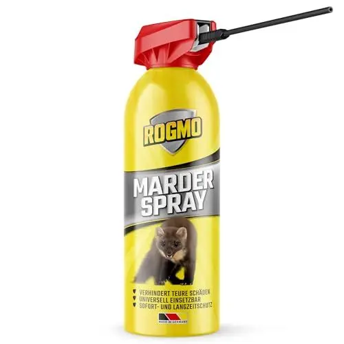 Produktbild: ROGMO Profi Marderspray für Auto, Dachboden & Haus (400ml) I Marderschreck mit Sofort- und Langzeitschutz I Verhindert teure Schäden durch wirksame Marderabwehr I Made in Germany