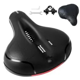 Produktbild: ROGTYO Fahrradsattel Cloud Comfort Pro Max, Gel Fahrradsitz, Ergonomisch Fahrrad Sattel Breiter, Weicher, Komfortabel Atmungsaktiv stoßdämpfend, Ergonomisch Fahrrad Sattel mit wasserdichte Abdeckung
