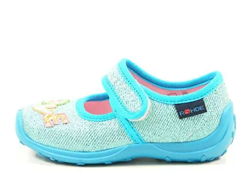 Produktbild: Rohde 2133 Boogy Schuhe Kinder Hausschuhe Ballerinas Mädchen, Größe:24 EU, Farbe:Türkis