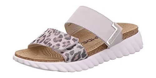 Produktbild: Rohde 5332 Lana Damen Pantoletten Leder Clogs Keilabsatz, Größe:41 EU, Farbe:Beige
