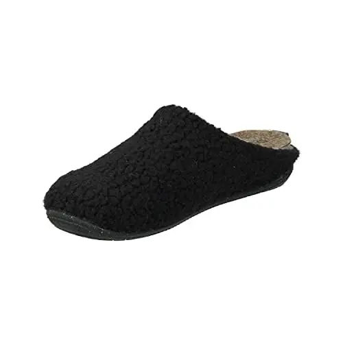 Produktbild: Rohde Damen, Frauen, Hausschuhe,Wechselfußbett,warm gefüttert,Gummi-Laufsohle,bequem-Schuhe,Komfortschuhe,SCHWARZ,41 EU / 7.5 UK