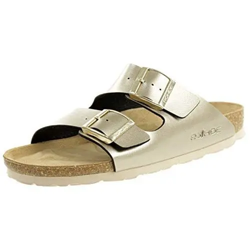 Produktbild: Rohde Damen, Frauen, Klassische Sandalen, Sandalen,Pantoletten,Sommerschuhe,Hausschuhe,Kork-fußbett,Messing,36 EU / 3.5 UK