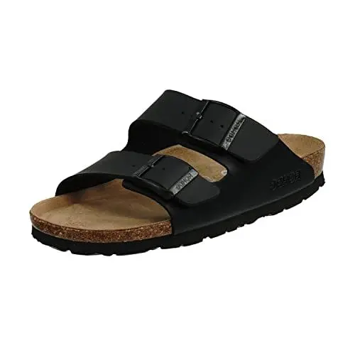 Produktbild: Rohde Damen, Frauen, Klassische Sandalen, Sandalen,Pantoletten,Sommerschuhe,Hausschuhe,Kork-fußbett,SCHWARZ,42 EU / 8 UK
