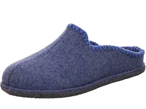 Produktbild: Rohde Damen Hausschuhe Pantoffeln Lederfußbett Lucca 6824, Größe:37 EU, Farbe:Blau