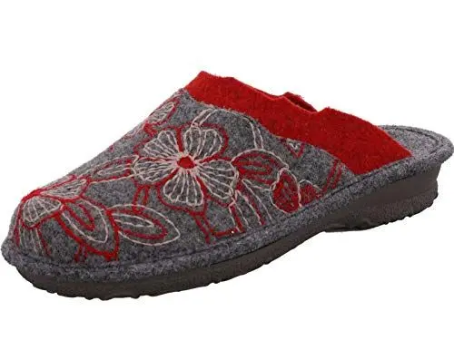 Produktbild: Rohde Damen Pantoffeln Filz Hausschuhe Emden 2260, Größe:38 EU, Farbe:Grau