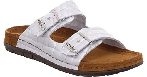Produktbild: Rohde Damen Pantoletten Leder Clogs Rodigo-D 5863, Größe:42 EU, Farbe:Silber