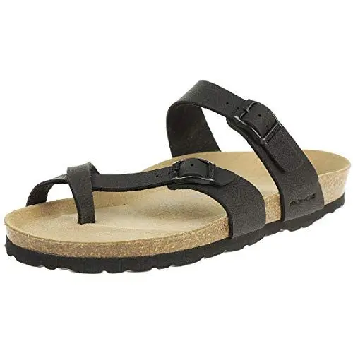Produktbild: Rohde Damen Zehentrenner Pantolette Alba 5594, Größe:43 EU, Farbe:Schwarz