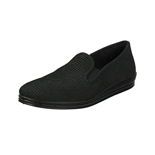 Produktbild: Rohde Herren, Männer, Pantoffeln, Hausschuhe,drinnen,Indoor,daheim,zuhause,Textil-Pantoffeln,Schlupfschuhe,schluepfschuhe,SCHWARZ,43 EU / 9 UK