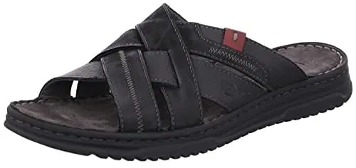 Produktbild: Rohde Herren Pantoletten Leder Clogs Alghero 6250, Größe:43 EU, Farbe:Schwarz