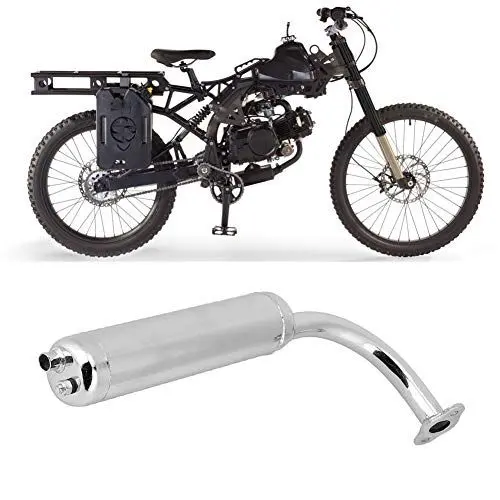 Produktbild: Rohrauspuffschalldämpfer， Motorrad Slip On Auspuff Schalldämpfer， Universal Schalldämpfer Auspuffrohr für Elektrofahrradmotor