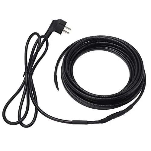 Produktbild: Rohr-Heizkabel Selbstjustierung mit Kontrollleuchte, 5m selbstregulierendes Heizband mit Stecker für Winter, schnelles Aufheizen (EU-Stecker)