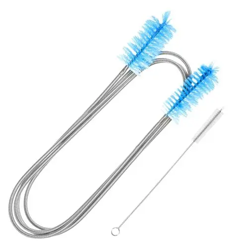 Produktbild: Rohrreinigungsbürste Abflussbürste Abfluss Bürste Flexible Schlauchbürste Abflussreiniger Sticks Spirale Abfluss Rohrreinigung Doppelkopf Rohrreinigungsspirale Drain Snake für Badezimmer Küche Rohre
