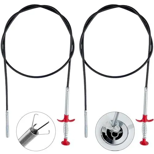 Produktbild: Krallengreifer, 2 Stück Abflussreiniger Spirale Einziehbaren Abflussspirale Gripper 60cm und 160cm Greifer Zange Teleskop Flexibler Rohrreinigungsspirale für Küche und Bad