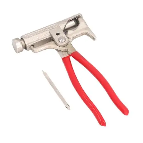 Produktbild: Multifunktionale Hammerzange, Arbeitssparender Rohrschlüssel aus Kohlenstoffstahl, Robuster Rohrschlüssel, Schraubendreher, Nagelpistole, 10-in-1-Funktion für Zuhause