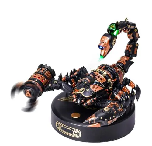 Produktbild: ROKR 3D Plastik Metall Puzzle Skorpione Modellbausatz Erwachsen Steampunk Insekt Figur Sammelbares Spielzeug Deko Geschenk Für Ihn Mann Papa(MI04)