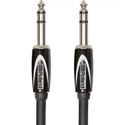 Produktbild: Roland Black-Serie Stereo-Verbindungskabel – 6,3-mm-TRS-Klinkenstecker, Länge: 1,5m – RCC-5-TRTR