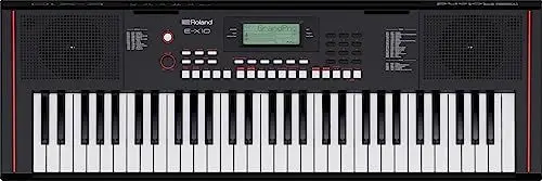Produktbild: Roland E-X10 Keyboard | 61-Tasten Piano, perfekt für Einsteiger & Unterricht | 600+ Sounds | Stereo-Lautsprecher | 140 integrierte Songs | MIDI-Steuerung via USB | Mikrofon- & Aux-Eingang
