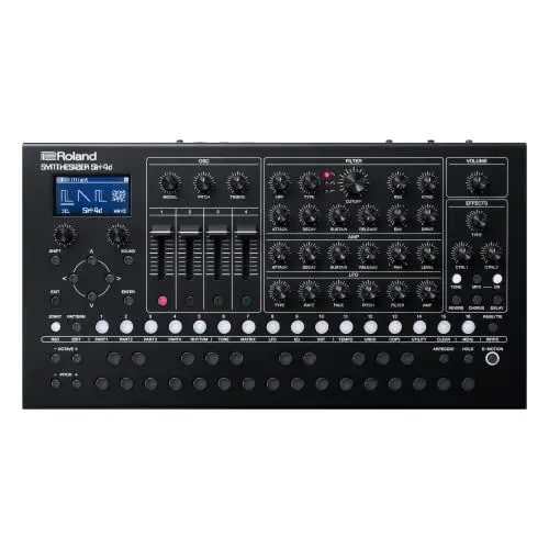 Produktbild: Roland SH-4d kompakter Desktop-Synthesizer | 11 OSC-Modelle | professionelle Sounddesign-Werkzeugen | Hands-On-Workflow | multitimbraler Pattern-Sequencer | zahlreiche Effekte