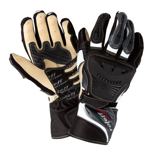 Produktbild: Roleff Racewear Lederhandschuhe, Schwarz/Grau, Größe XXL