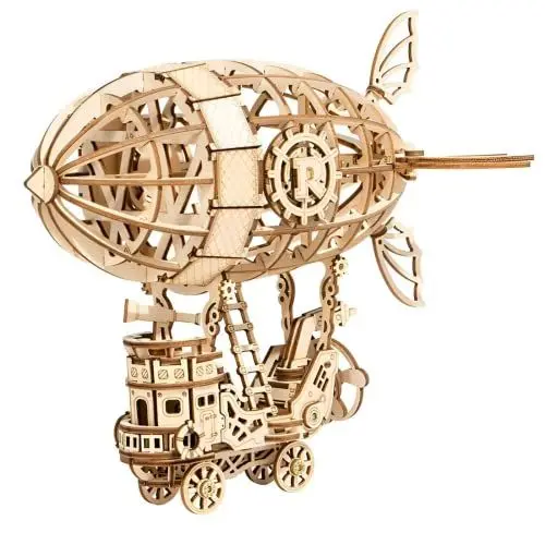 Produktbild: Rolife 3D Puzzle Schiff-Holzpuzzle 3D Boot Modellbausatz für Erwachsene Kreativer DIY-Bausatz, Bastelset für Dekoration & Ästhetische Geschenke für Teenager(Airship)