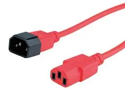 Produktbild: ROLINE Apparate-Verbindungskabel, IEC 320 C14 - C13, rot, 1,8 m