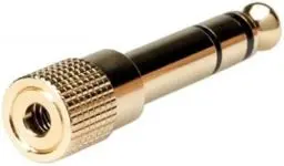 Produktbild: ROLINE GOLD Stereo Adapter 6,35 mm Stecker - 3,5 mm Buchse