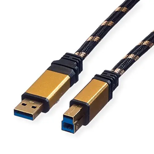 Produktbild: ROLINE GOLD USB 3.2 Gen 1 Kabel, Typ A-B, 0,8 m