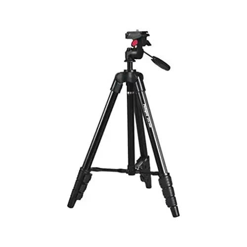 Produktbild: Rollei Compact Traveler Star S1 - kompaktes Videostativ aus Aluminium mit bis zu 2 kg Traglast, inkl. Stativkopf und Schnellwechselplatte - Schwarz