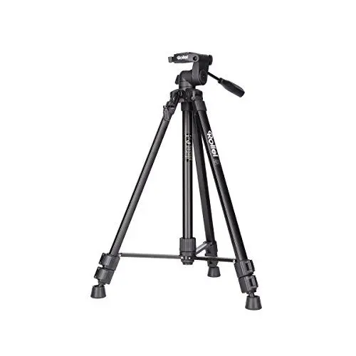 Produktbild: Rollei Compact Traveler Star S2 (ehemals DIGI 9300) - kompaktes Videostativ aus Aluminium, bis zu 3 kg Traglast, inkl. Stativkopf und Stativtasche - Schwarz