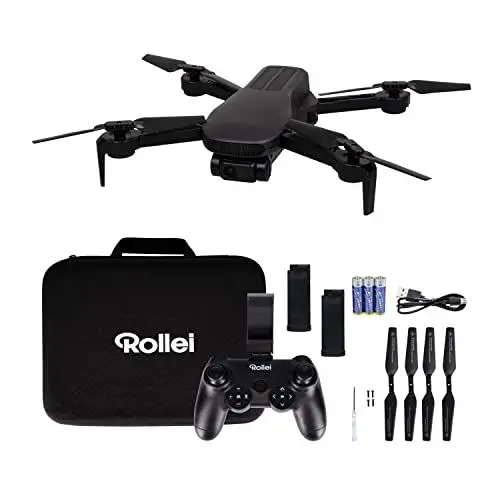 Produktbild: Rollei Fly 80 Combo Drohne, WiFi-Live-Bild Übertragung, 6-Achsen Gyroskop, Full-HD-Kamera, lange Flugzeit, App Steuerung und inkl. Fernebdienung