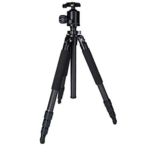 Produktbild: Rollei Lion Rock 25 Mark II inkl. Stativkopf Black Edition, Kamera-Stativ mit 25KG Tragkraft ideal für Reise und Naturfotografie. 22739