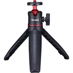 Produktbild: Rollei Ministativ Comfort Desktop, Tischstativ mit 360° Kugelkopf für DSLR DSLM & Kompakt-Kameras Mini Stativ Tragbar 2-in-1 Kamerastativ Klein & Handy Stativ, Ministativ-Handystativ-Tischstativ-Klein