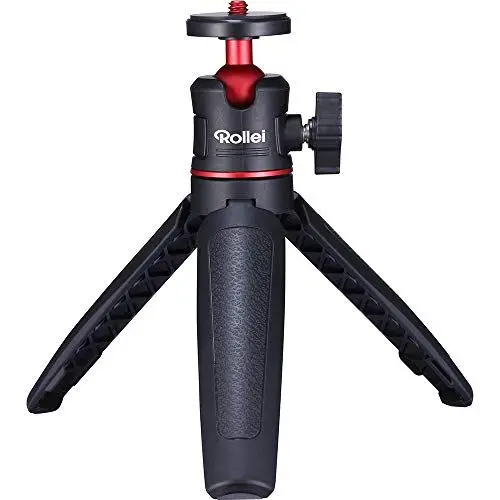 Produktbild: Rollei Ministativ Comfort Desktop, Tischstativ mit 360° Kugelkopf für DSLR DSLM & Kompakt-Kameras Mini Stativ Tragbar 2-in-1 Kamerastativ Klein & Handy Stativ, Ministativ-Handystativ-Tischstativ-Klein