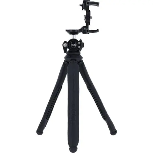 Produktbild: Rollei Monkey Pod 3: Vielseitiges Mini-Stativ - Smartphone, Kamera, Selfie-Stick - Kompatibel, flexibel, leicht, 360° drehbarer Kugelkopf (schwarz)