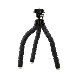 Produktbild: Rollei Monkey Pod - Biegsames Mini Stativ mit flexiblen Beinen, Max. Höhe 27 cm - inkl. Kugelkopf, rutschfesten Gummifüßen und Schnellwechselplatte - Schwarz