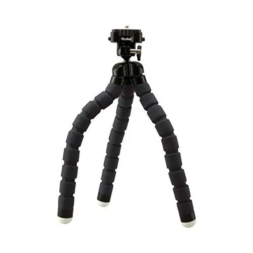Produktbild: Rollei Monkey Pod - Biegsames Mini Stativ mit flexiblen Beinen, Max. Höhe 27 cm - inkl. Kugelkopf, rutschfesten Gummifüßen und Schnellwechselplatte - Schwarz