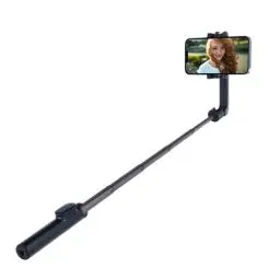 Produktbild: Rollei Smartphone Selfie Tripod: Mini-Stativ mit Fernauslöser, höhenverstellbar bis 65,6 cm. 3-in-1: Stativ, Selfie-Stick. Bluetooth, kompakt & stabil. Ideal für unterwegs! (Klemmhalterung)