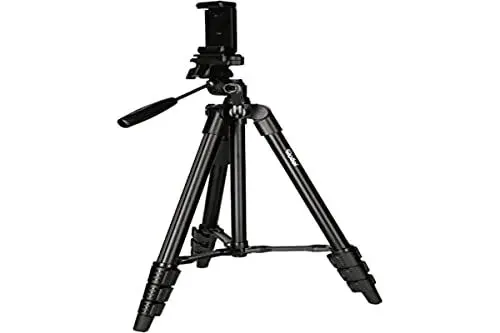 Produktbild: Rollei Smartphone Stativ Traveler - flexibles und leichtes mit integrierter Halterung für Bluetooth Fernbedienung und Smartphone Halterung, inkl. Fernauslöser - Schwarz