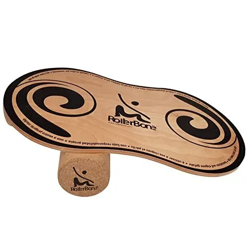 Produktbild: RollerBone 1.0 Kork Roller Classic Set - Balance Board & Balance Trainer für Fitnesstraining/Balance Boarding/Faszienrollen